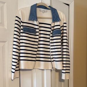 Loft navy stripe sweater